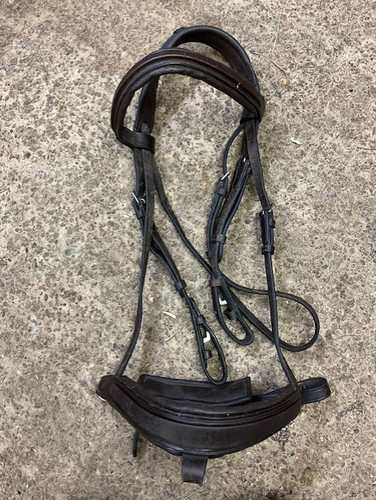 Brown leather crank flash