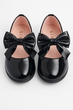 Sirri Girls Patent Bow Mary