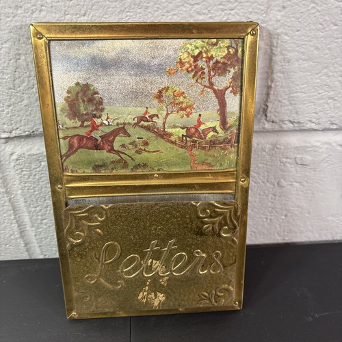 Vtg antique brass wood - antique,