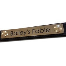 Personalised headcollar nameplate. Choice of font - 100mm x 15mm