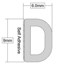 Rubber Draught Excluder Weather Seal 5m or 10m Roll Window Door Draft Proofing