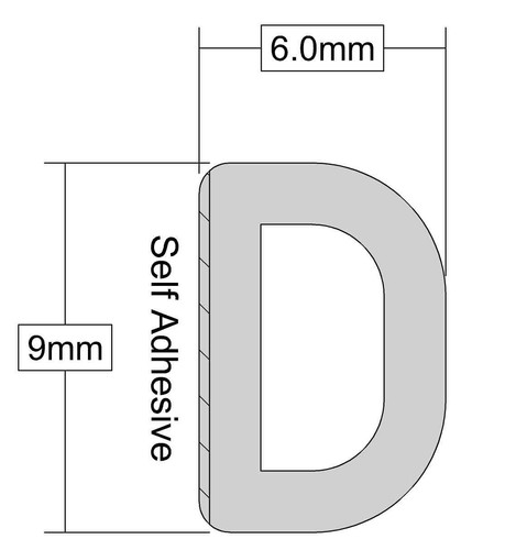 Rubber draught excluder - rubber,