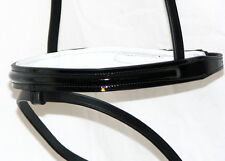 FSS Leather PATENT Comfort WHITE Padded NARROW FINE 2.5cm Caveson/Flash Noseband