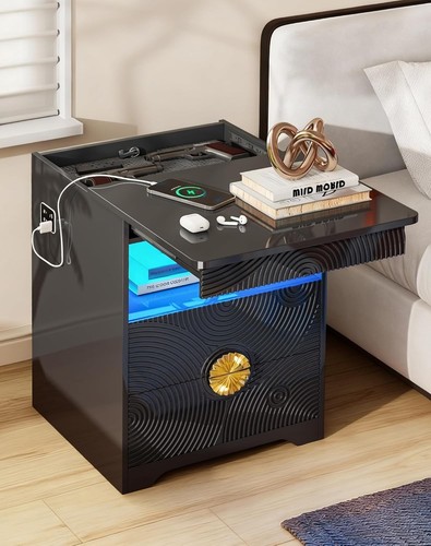 Night stand with hidden - night,