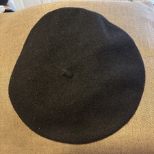 Black Wool C&A Beret Hat Women