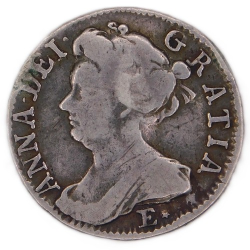 1708 sixpence coin - sixpence,