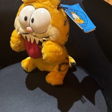 Vintage Garfield 78 Dakin Plush Scary Monster Fangs  Collectable toy with tag 
