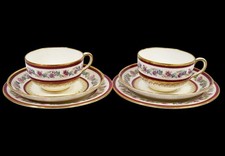2x Spode Copeland Red Gold