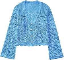 Zara Women's Blue Open Knit