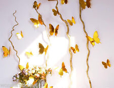12pcs 3D Chrome Butterflies