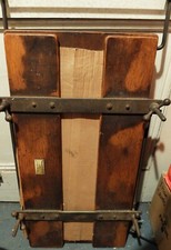 vintage wooden trouser press Hope Brothers, London; Watts's Patent, The Rex