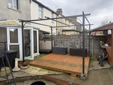 Metal Pergola Gazebo Retractable Canopy