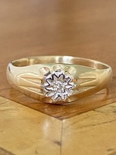 Gents  9ct Gold & Diamond