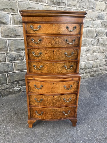 Quality burr walnut chest - quality,