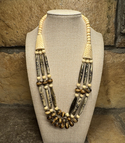 C1950s carved ceramic wood - c1950s,
