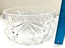 Glass Fruit Bowl Crystal Cut
