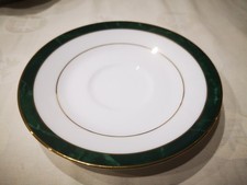 4 - Noritake "Legendary" Marble Green, Gilt and White - Saucers 15cm 6" dia VGC 