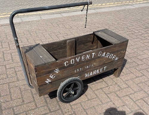 Vintage wooden trolley cart - wooden, trolley/cart