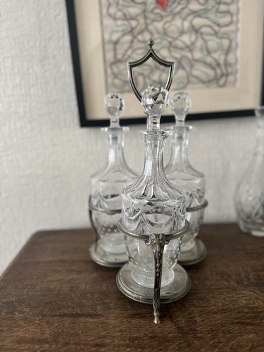 Antique silver plated cruet - silver,