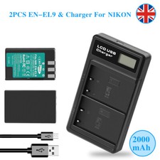 2× 2AH EN-EL9 EL9A Battery