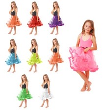 Girls 2 Layers Petticoat Tutu Dance Skirt Children's Age 8-12 Years 18 Inches