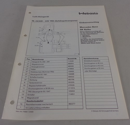 Einbauanweisung webasto heater - einbauanweisung,
