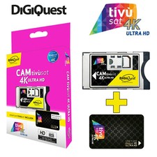 Digiquest TivùSat 4K ULTRA HD CAM + Pre Activated Card for Italian TV