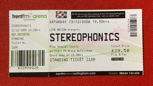 Stereophonics concert ticket - concert,