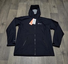 Berghaus ' Hydroshell Hooded & Waterproof ' Jacket - Mens Large - Black  - New