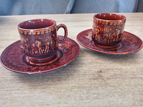 Pair vintage espresso - pair, cups