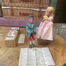 Pelham Puppet Prince Charming And Cinderella In Brown Boxes with control leaflet