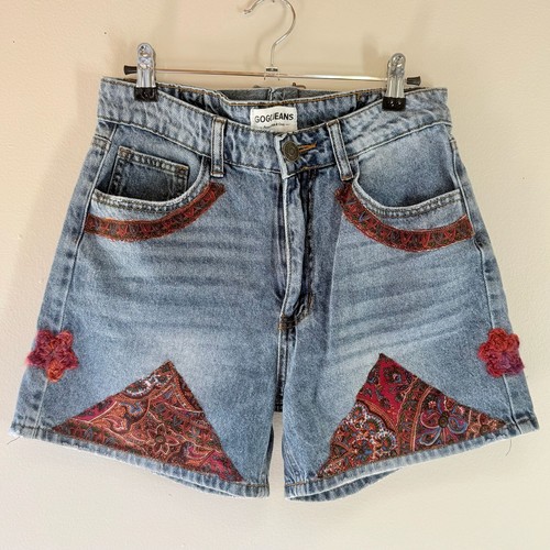 Upcycled embellished shorts - upcycled,