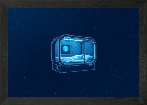 Cryo sleep chamber - cryo-sleep, glowing