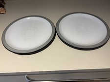2 Denby Langley Jet Grey Dinner Plates 26cm/  10 1/2"