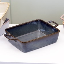 Large Reactive Glaze Oven Dish