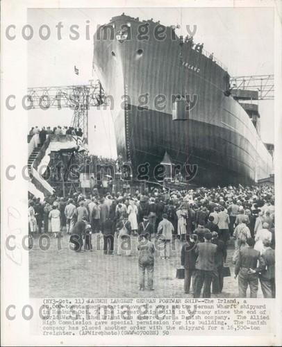 1950 wire photo german - wire,
