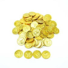 100 Pirate Treasure Gold Coins Pinnata Toys Kids Birthday Loot Party Bag Fillers