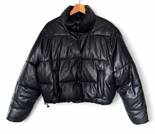 Zara viral faux leather puffer - zara,