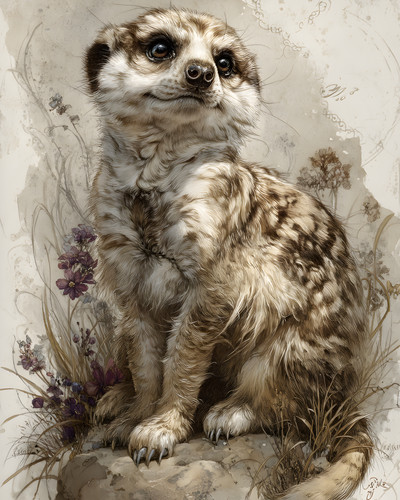 One meerkat standing - on, a