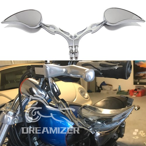 Chrome motorcycle flame side - chrome,