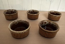 5 x Fosters Pottery Brown Lava