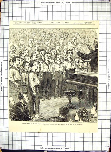 Antique old print 1873 mars - antique,
