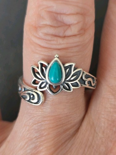 925 sterling silver - silver, turquoise