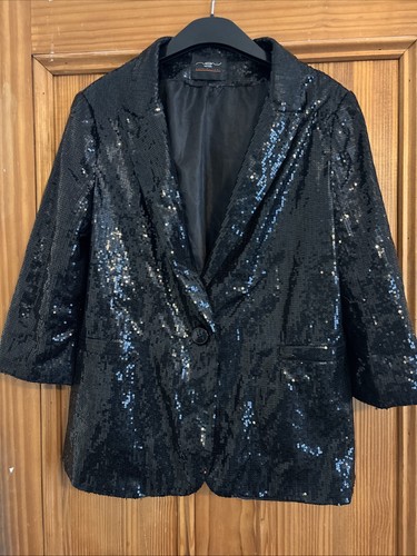 Black sequin arm sleeve - black, 3/4