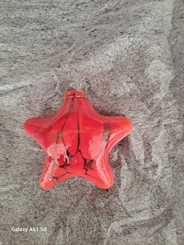 Unique red glass star - , shaped