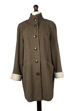 BHS Wool Coat Woman’s UK 14 Brown Winter Jacket Button - Pockets