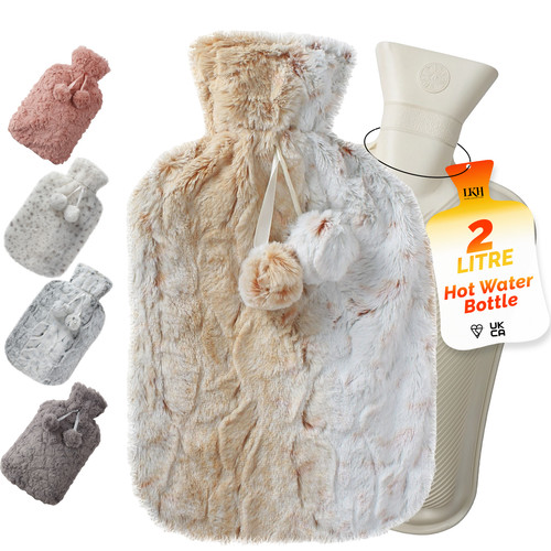 Hot water bottle with cover - with,