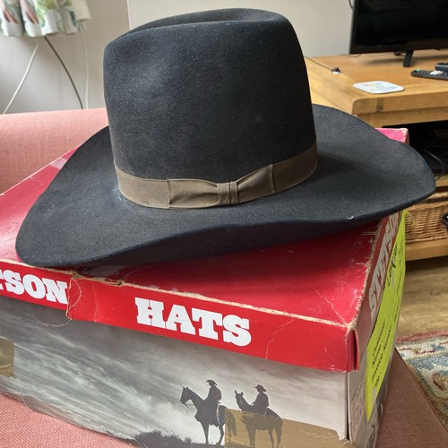 1980s boxed stetson dillon hat - boxed,