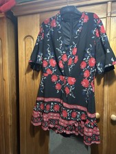 Ladies Black and Red Playsuit