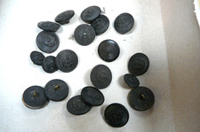 MIXED VINTAGE POLICE UNIFORM BUTTONS BLACK BUTTONS JACKET BUTTONS